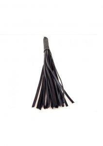 Rouge Leather Spiral Flogger - Black