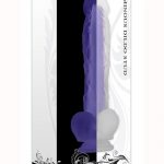 Luminous Stud Dildo With Balls - Purple