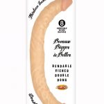 Commander Dongs Veined Double Dong Bendable Dildo 13in - Vanilla