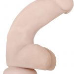 Real Supple Poseable Dildo With Balls 7in - Vanilla