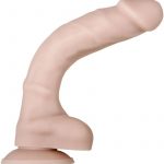 Real Suppler Poseable Dildo With Balls 8.25in - Vanilla