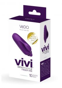 VeDO Vivi Rechargeable Silicone Finger Vibrator - Deep Purple