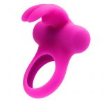 VeDO Frisky Bunny Rechargeable Silicone Vibrating Cock Ring - Purple
