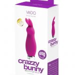VeDO Crazzy Bunny Rechargeable Silicone Mini Vibrator - Purple