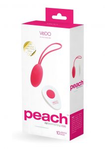 VeDO Peach Rechargeable Silicone Egg Vibrator - Foxy Pink