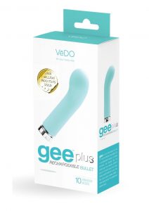 VeDO Gee Plus Rechargeable Silicone Bullet Vibrator - Tease Me Turquoise