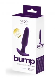 VeDO Bump Rechargeable Silicone Anal Vibrator - Deep Purple