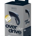 VeDO Overdrive Plus Rechargeable Vibrating Silicone Cock Ring - Just Black