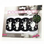 Peekaboo Glow In The Dark Light Bulb Pasties - Black/Green