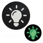 Peekaboo Glow In The Dark Light Bulb Pasties - Black/Green