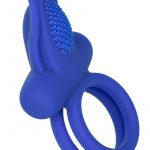 Calexotics Silicone Rechargeable Dual Pleasure Enhancer Cock Ring - Blue