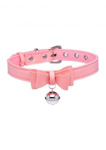 Master Series Sugar Kitty Cat Bell Collar - Pink/Silver