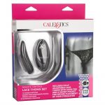 Calexotics Silicone Rechargeable Lace Thong Panty Vibrator With Remote Control (3 Pieces) - Black