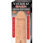 Natural Realskin Vibrating Penis Xtender - White