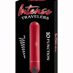 Intense Travelers Aluminum Rechargeable Vibrator - Red