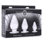 Master Series Triple Cones Anal Plug Set (3 pieces) - Clear