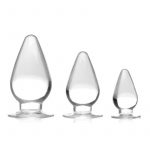 Master Series Triple Cones Anal Plug Set (3 pieces) - Clear