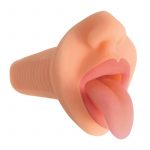 Mistress Courtney BioSkin Vibrating Stroker - Mouth - Vanilla