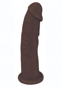 FleshStixxx Dual Density Silicone Bendable Dildo 8in - Chocolate