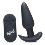 Bang! 21x Vibrating Silicone Rechargeable Butt Plug With Remote Control - Black