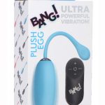 Bang! 28x Plush Silicone Rechargeable Egg With Remote Control - Blue