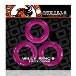 Oxballs Willy Rings Cock Ring (3 Pack) - Pink