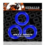 Oxballs Willy Rings Cock Ring (3 Pack) - Blue