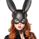 Leg Avenue Bondage Bunny Mask - O/S - Black