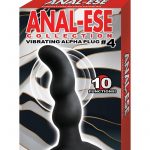 Anal-Ese Collection Rechargeable Vibrating Silicone Alpha Plug #4 - Black