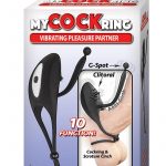 My Cock Ring Vibrating Pleasure Partner Silicone Rechargeable Ring - Black
