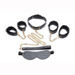 Master Series Golden Submission Bondage Set (4 Piece Kit) - Black/Gold