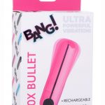 Bang 10X Vibrating Metallic Silicone Rechargeable Bullet Vibrator - Pink