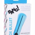 Bang 10X Vibrating Metallic Silicone Rechargeable Bullet Vibrator - Blue