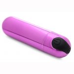 Bang 10X Vibrating Metallic Silicone Rechargeable Bullet Vibrator - Purple