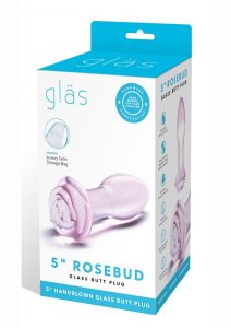 Glas Blossom Ring Glass Anal Plug - Pink