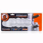 Invader Rippled Open-Ended Silicone Cocksheath Extender - Clear/Frost