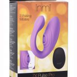 Inmi 7X Pulse Pro Pulsing Silicone Rechargeable Clit Stim Vibe With Remote Control - Purple
