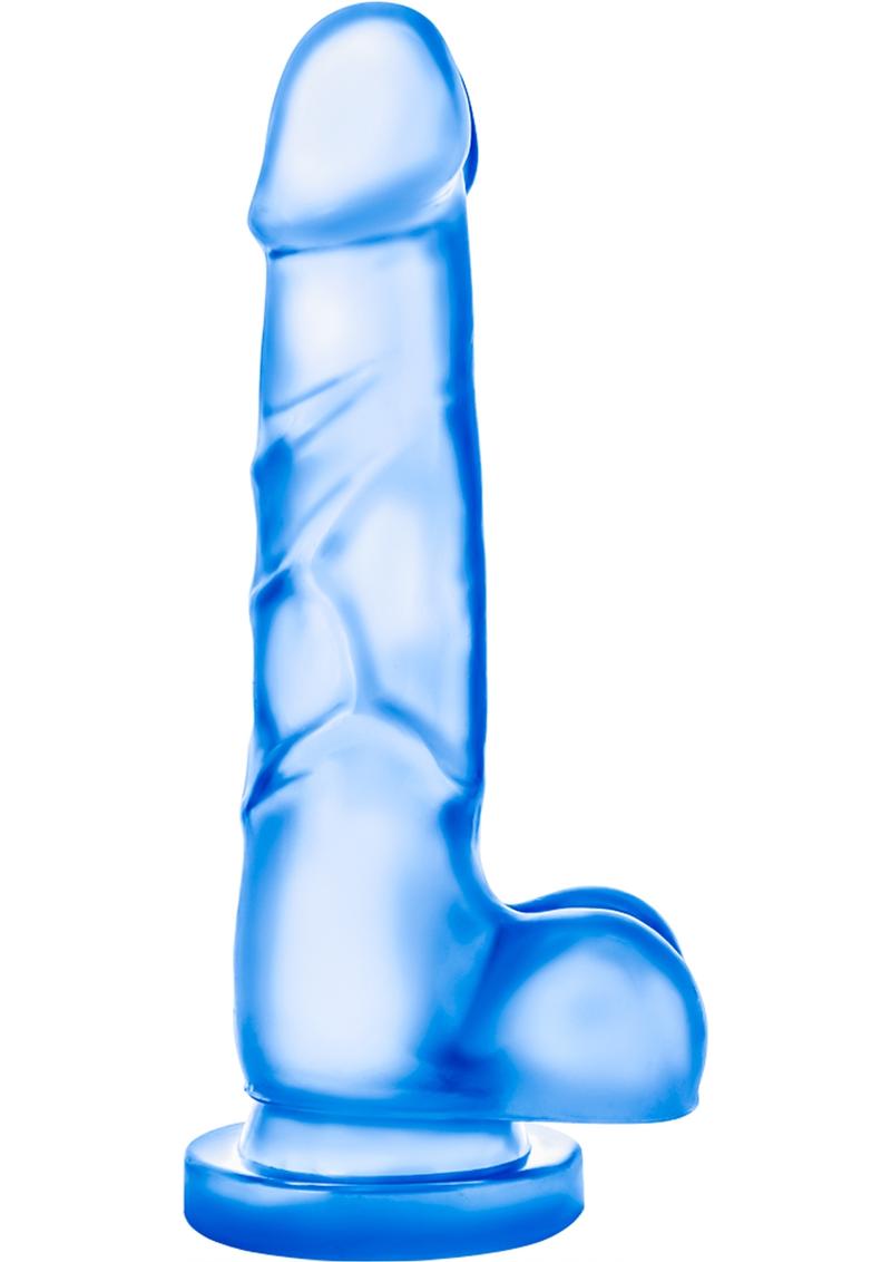 B Yours Sweet n Hard 4 Dildo With Balls 9in - Blue