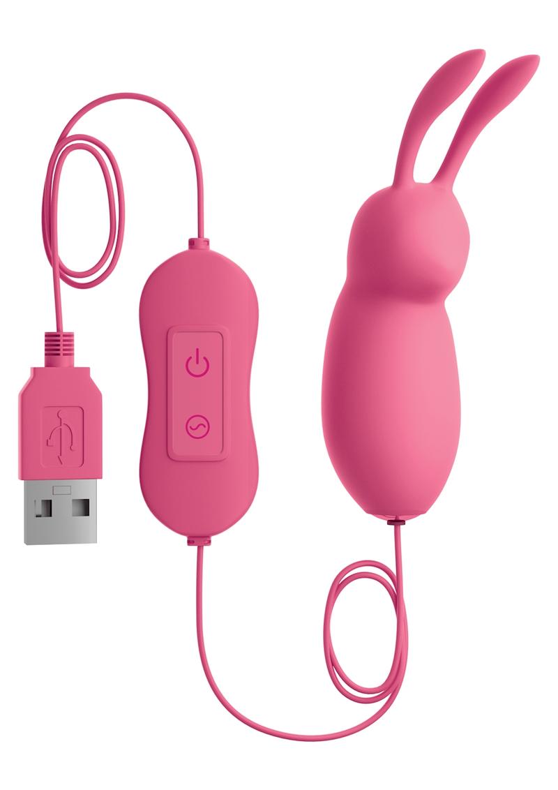 OMG! Bullets #Cute USB-Powered Silicone Vibrating Bullet - Pink