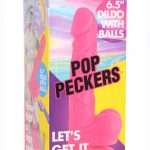 Pop Peckers Dildo with Balls 6.5in - Pink