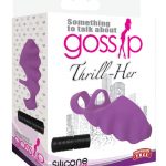 Gossip Thrill-Her Silicone Finger Vibrator - Purple