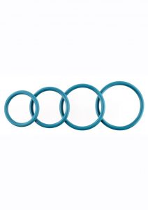 Rubber O-Ring Assorted Sizes (4 pack) - Turquoise