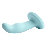 Ryplie Silicone Curved Dildo with Suction Cup 6in - Blue