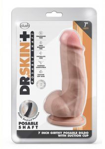 Dr. Skin Plus Girthy Posable Dildo 7in - Vanilla