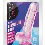 Naturally Yours Crystalline Dildo 6in - Rose