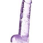 Naturally Yours Crystalline Dildo 7in - Amethyst