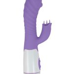 Lotus Sensual Massager #5 Silicone Rabbit Vibrator - Purple/White