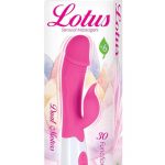 Lotus Sensual Massager #6 Silicone Rabbit Vibrator - Pink/White