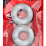 Hunkyjunk Stiffy Bulge Silicone Cock Ring (2 Pack) - Clear Ice