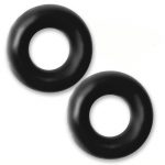 Hunkyjunk Stiffy Bulge Silicone Cock Ring (2 Pack) - Tar Ice